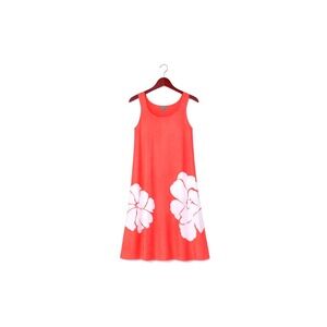 United Colors of  Benetton Womens Dress‎ Size XS 100% Silk Coral Pink Floral